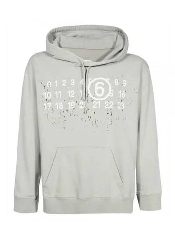 Number Logo Hoodie Sage - MAISON MARGIELA - BALAAN 1