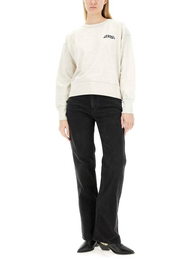 Shard Embroidered Logo Sweatshirt Ecru - ISABEL MARANT - BALAAN 7