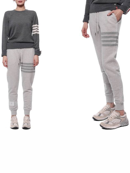 Women's Diagonal Pastel Trainning Jogger Track Pants Grey - THOM BROWNE - BALAAN 2