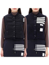 Fine Merino And Jersey Padding Reversible Vest Navy - THOM BROWNE - BALAAN 2