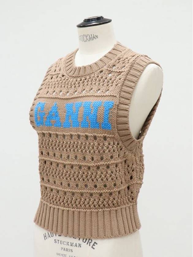 brown knit sleeveless - GANNI - BALAAN 6