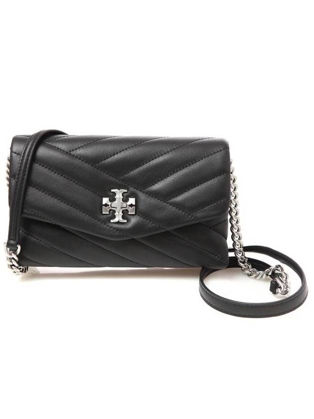 Kira Chevron Chain Long Wallet Black - TORY BURCH - BALAAN 1