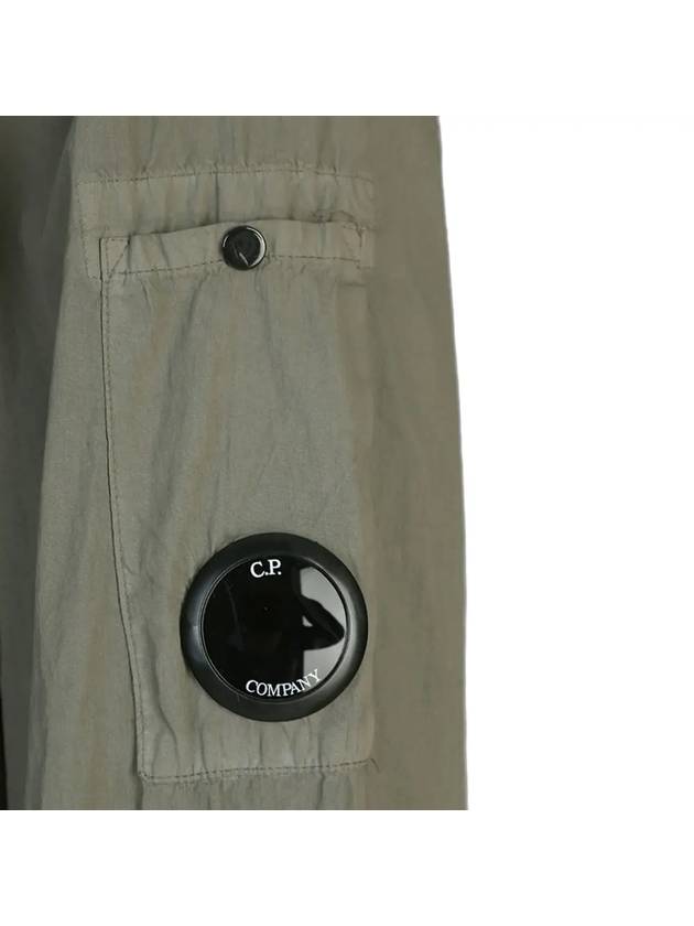 Lens Poplin Long Sleeve Shirt Khaki - CP COMPANY - BALAAN.