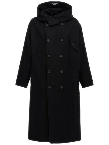 Yohji Yamamoto 'M-W Front Hooded' Coat - YOHJI YAMAMOTO - BALAAN 1