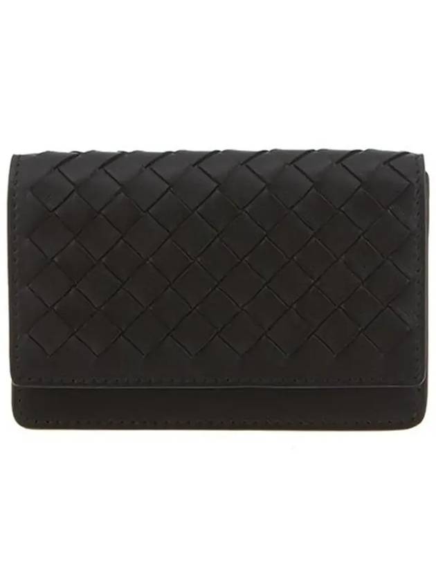 Intrecciato Leather Card Wallet Black - BOTTEGA VENETA - BALAAN 5