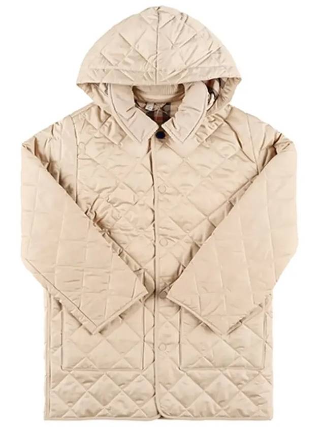 Kids Quilted Coat Pale Stone - BURBERRY - BALAAN 5