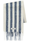 Carro Mohair Alpaca Muffler White Blue - JACQUEMUS - BALAAN 2