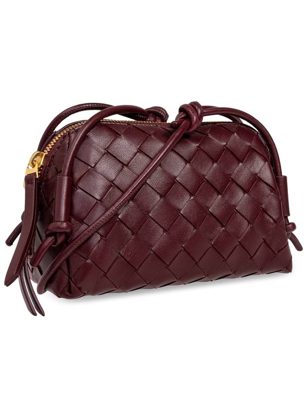 Bottega Veneta Leather Shoulder Bag, Women's, Burgundy - BOTTEGA VENETA - BALAAN 4