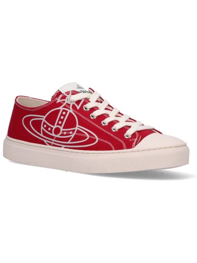 ORB Logo Low Top Sneakers Red - VIVIENNE WESTWOOD - BALAAN 4