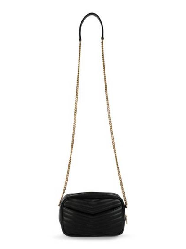 Lou Small Leather Cross Bag Black - SAINT LAURENT - BALAAN 6