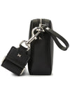 Garavani VLTN logo leather cross bag black - VALENTINO - BALAAN 4