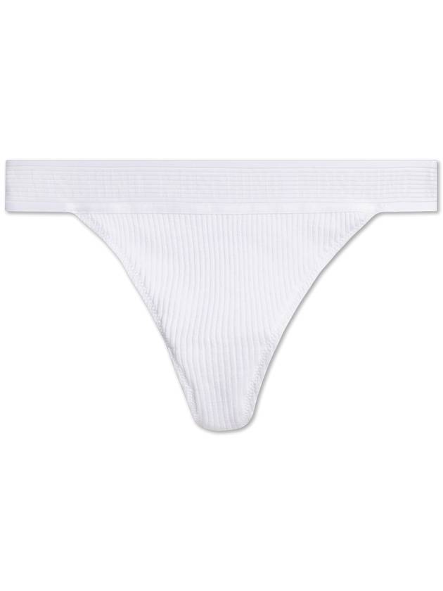 Moschino Logo Thongs, Women's, White - MOSCHINO - BALAAN 1