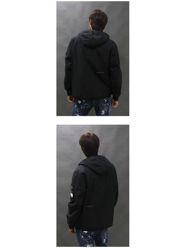 Soft Shell-R E.Dye Pure Insulation Technology Recycled Polyester Primaloft Hooded Jacket Black - STONE ISLAND - BALAAN 5