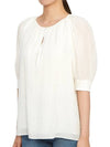 Women's Ramie Cotton Blouse White - VANESSA BRUNO - BALAAN 3