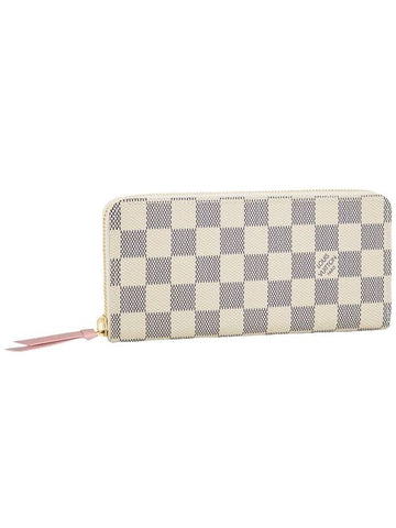 Clemence Damier Azur Long Wallet Beige - LOUIS VUITTON - BALAAN 1