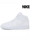 Kids Adult Sneakers Air Jordan 1 Mid Triple White 554725 130 - NIKE - BALAAN 1