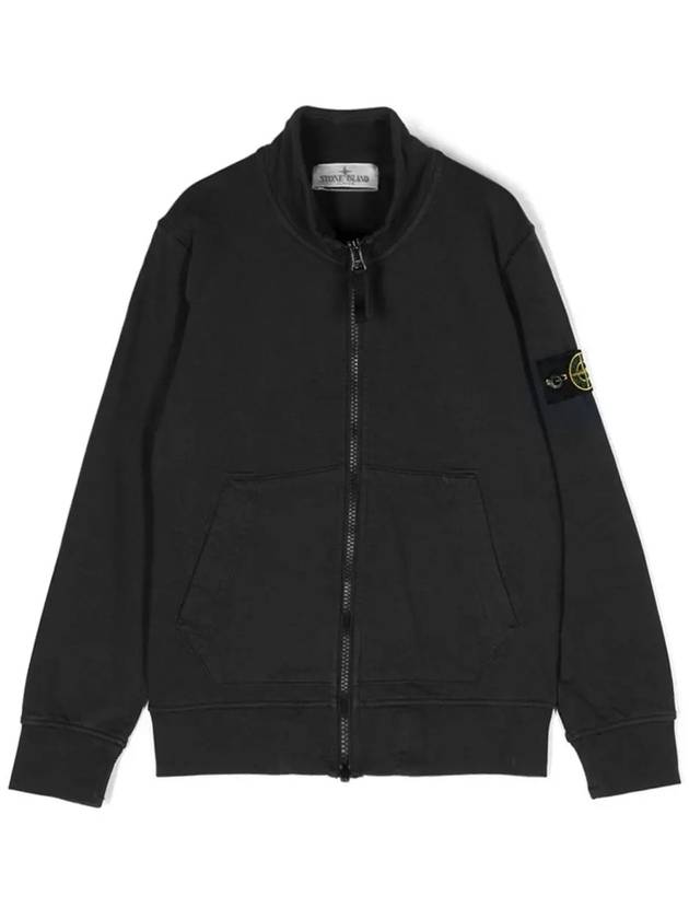 Kids Wappen Patch Zip-Up Jacket Black - STONE ISLAND - BALAAN 3