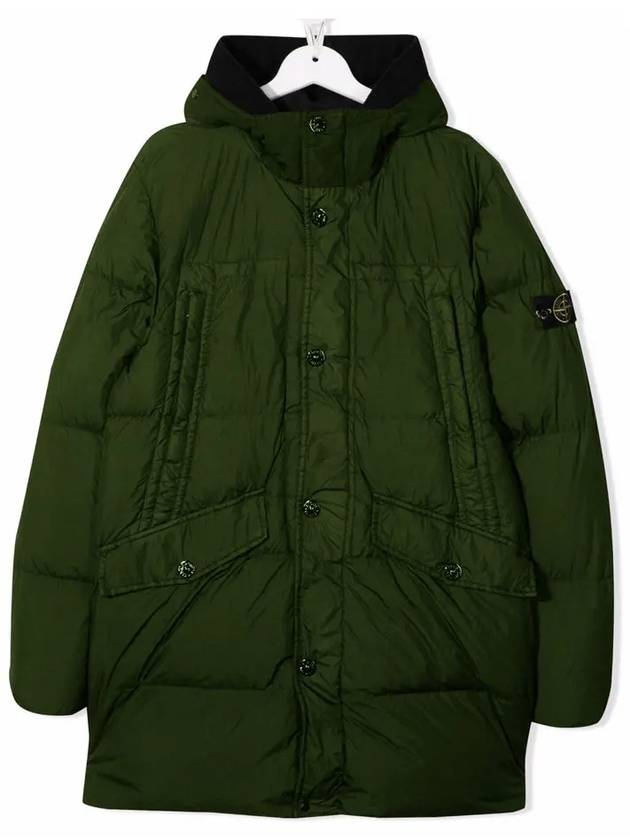 Kids Waffen Hooded Padded Jacket Khaki 751640533 V0055 - STONE ISLAND - BALAAN 2