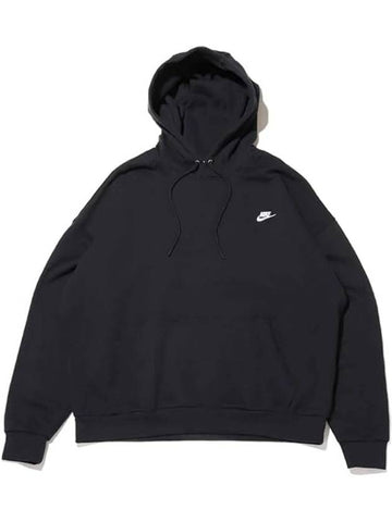 Club Fleece Oversized French Terry Pullover Hoodie Black - NIKE - BALAAN 1