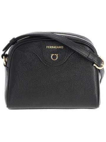 Gancini Cross Bag Black - SALVATORE FERRAGAMO - BALAAN 1