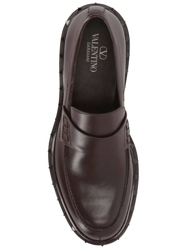 Garavani leather loafers brown - VALENTINO - BALAAN 5