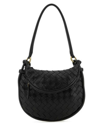 Intrecciato Gemelli Small Shoulder Bag Black - BOTTEGA VENETA - BALAAN 1