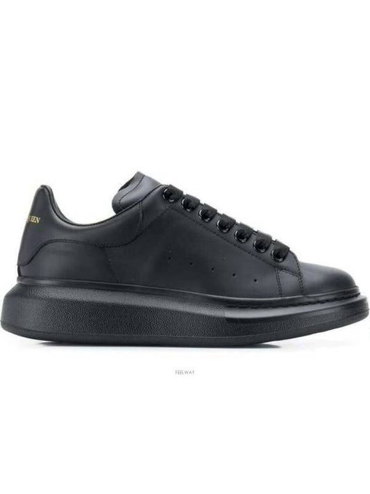 Chunky Sole Leather Low Top Sneakers Black - ALEXANDER MCQUEEN - BALAAN 2