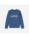 Hugues Logo Sweatshirt Navy Blue - A.P.C. - BALAAN 1