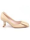 soft buckle pumps heel nude pink - ROGER VIVIER - BALAAN.