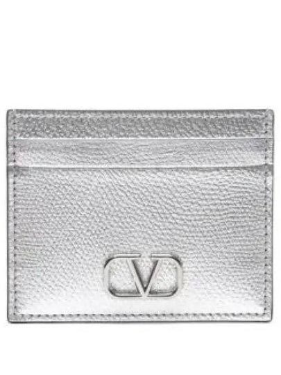 24 4W0P0V32 RFY S13 4W2P0V32 V logo signature metallic card case 1200319 - VALENTINO - BALAAN 1