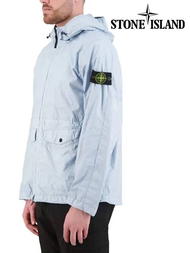 Membrana 3L TC Hooded Jacket Sky Blue - STONE ISLAND - BALAAN 3