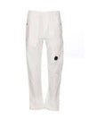 Stretch Sateen Loose Cargo Straight Pants White - CP COMPANY - BALAAN 2