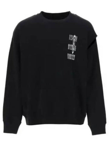 Number Logo Cutting Detail Sweatshirt Black - MAISON MARGIELA - BALAAN 1