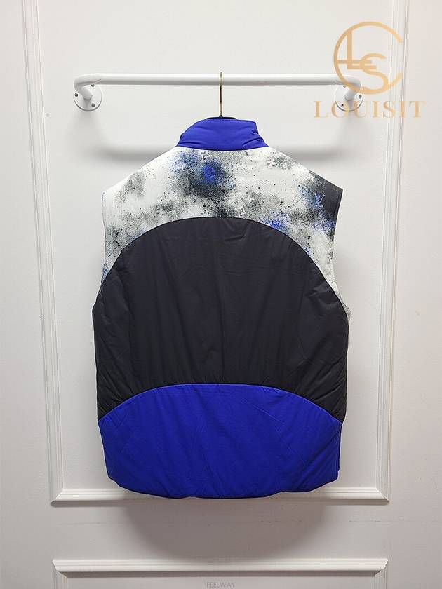 Used luxury goods Lewis It 52 Blue Monogram Circle Reversible Padded Vest - LOUIS VUITTON - BALAAN 5