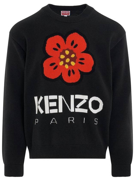 24SS5PU380 3LC 99J Balk Flower Men s Knit - KENZO - BALAAN 2