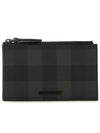 Check Zip Card Wallet Grey - BURBERRY - BALAAN 2