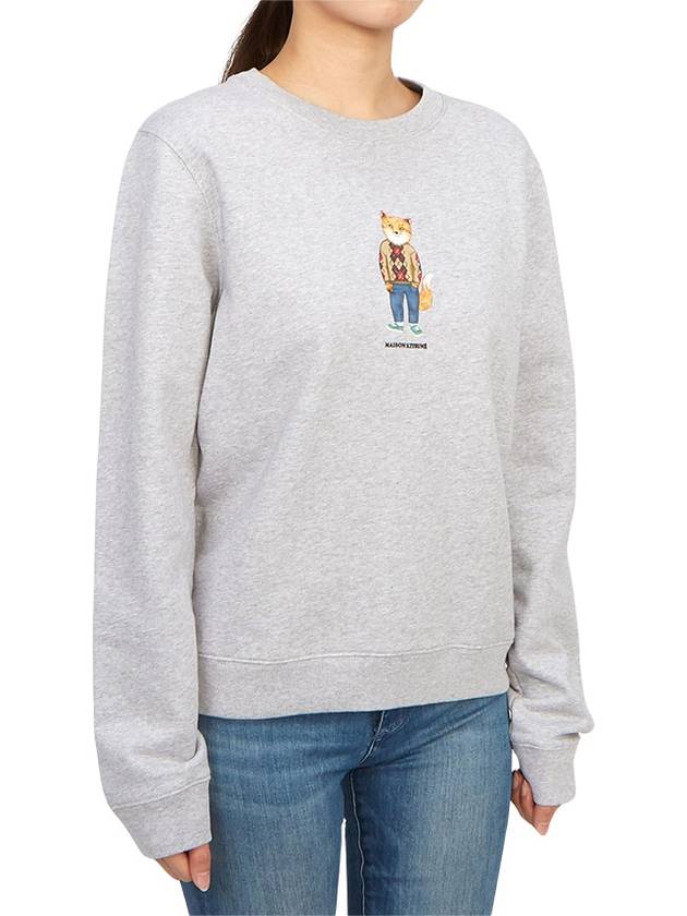 Women's Dress Fox Printing Sweatshirt Grey - MAISON KITSUNE - BALAAN 4