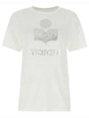 00MTS0406 00M008E WH Jewel Logo Short Sleeve T-Shirt White Women T-Shirt TJ - ISABEL MARANT - BALAAN 1