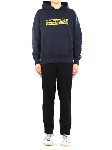 Box Logo Hoodie Navy - PARAJUMPERS - BALAAN 1