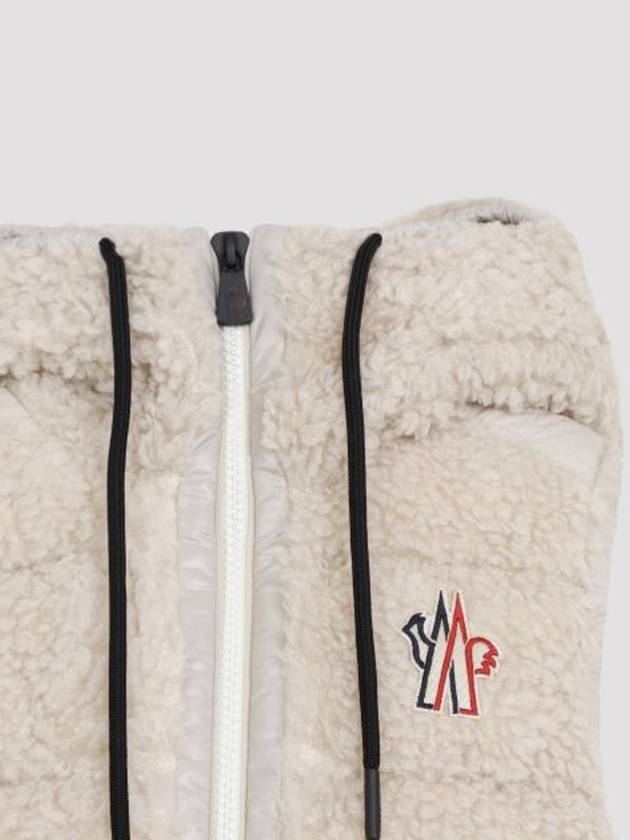 Grenoble Padded Teddy Zip-Up Vest Beige - MONCLER - BALAAN 5