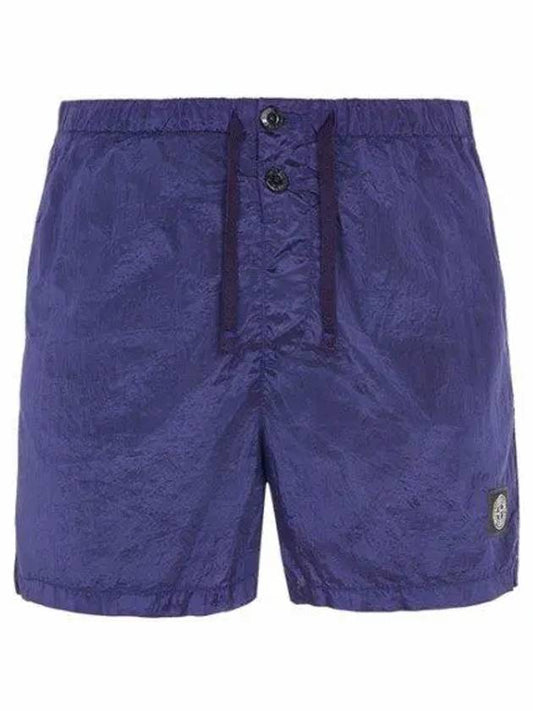 Men's Nylon Metal Swim Shorts Royal Blue - STONE ISLAND - BALAAN 2