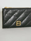 Crush Quilted Leather Long Coin Card Wallet Black - BALENCIAGA - BALAAN 5