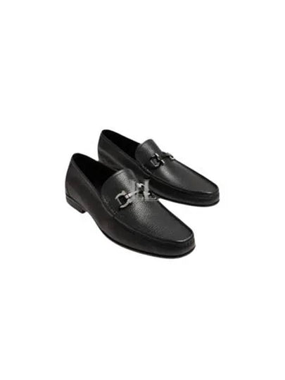 Gancini Suede Moccasin Loafers Black - SALVATORE FERRAGAMO - BALAAN 2