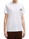 Double Logo Patch Round Short Sleeve T-Shirt White - MONCLER - BALAAN 3