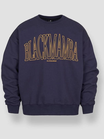 Signature Big Logo Overfit Sweatshirt Navy - BLACKMAMBA - BALAAN 1