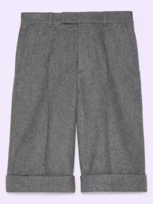 Cashmere Blend Shorts Light Grey - GUCCI - BALAAN 2