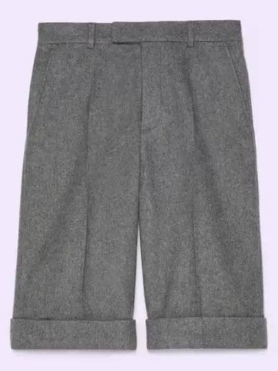 Cashmere Blend Shorts Light Grey - GUCCI - BALAAN 2