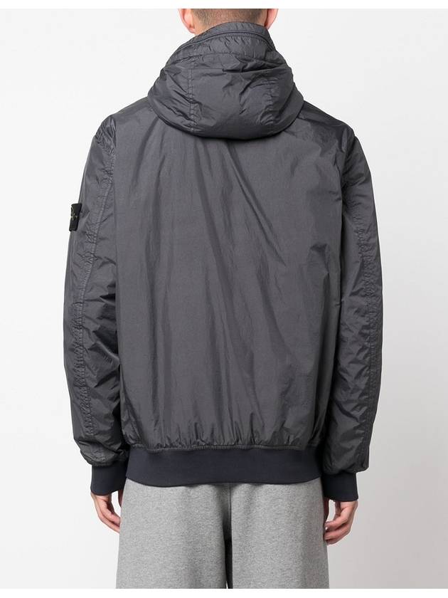 Men's Garment Dyed Crinkle Reps Recycled Nylon Primaloft TC Hooded Jacket Lead - STONE ISLAND - BALAAN 4