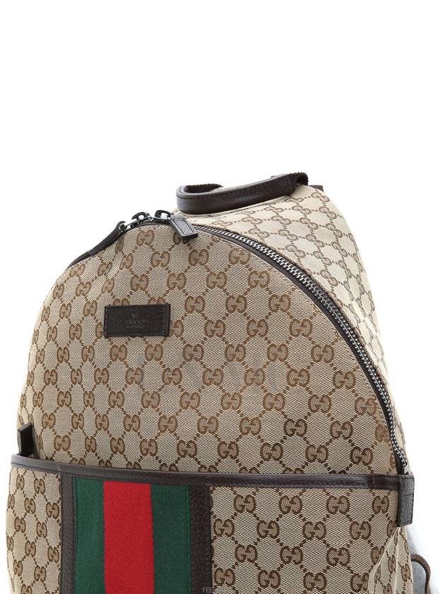 Three Stripes Backpack 190278 Unisex Brown Rucksack - GUCCI - BALAAN 9