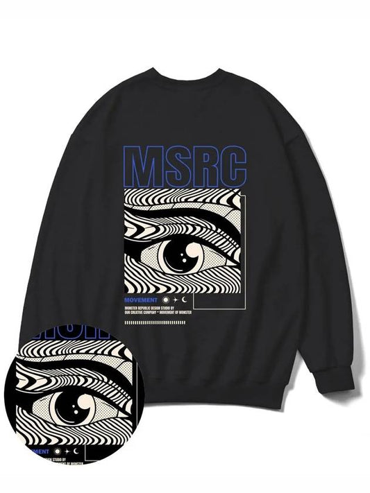 Of the Eye Vivid Blue Overfit Sweatshirt Black - MONSTER REPUBLIC - BALAAN 1